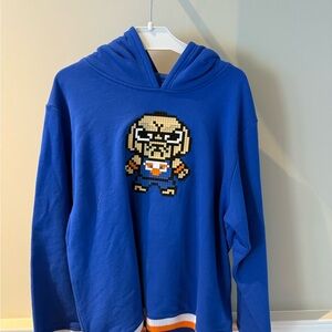 Mostly Heard Rarely Seen Orange and Blue New York Hoodie